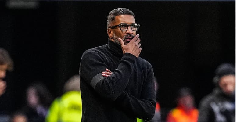 L'entraîneur du Stade Rennais Habib Beye le 24 janvier 2026