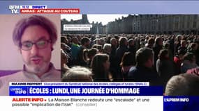 Maxime Reppert, vice-président du Syndicat national des écoles: "Il est très difficile d'expliquer autour de soi cette réalité inacceptable à savoir qu'on peut tuer devant une école" 