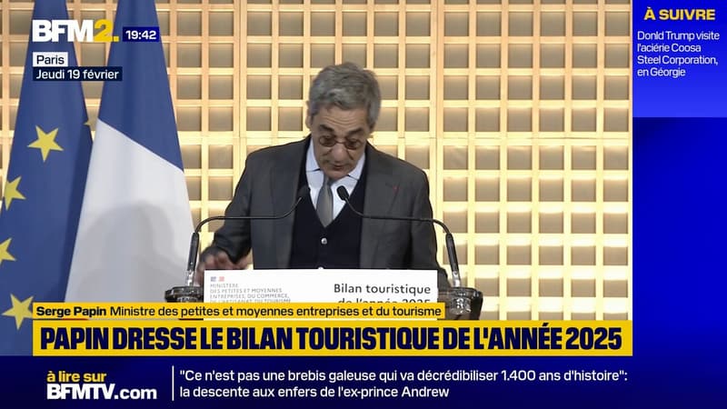 Tourisme en France: "102 millions de touristes internationaux en 2025, soit 2 millions de plus qu'en 2024", annonce Serge Papin