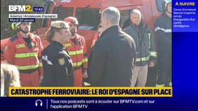 Catastrophe ferroviaire: le roi et la reine d'Espagne sur place