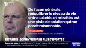 Faire contribuer les retraités? Éric Lombard propose de "rééquilibrer le niveau de vie entre salariés et retraités"
