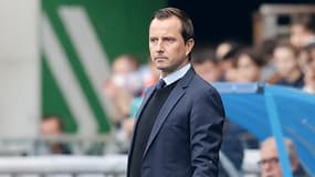 Julien Stéphan pendant un match de Strasbourg en octobre 2022