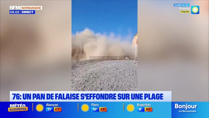 Le journal de 8h du lundi 25 août 2025 - 76 : un plan de falaise s'effondre sur une plage