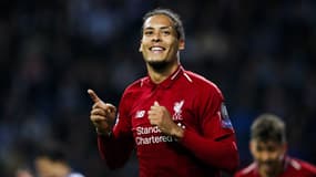 Virgil van Dijk sous le maillot de Liverpool, le 17 avril 2019