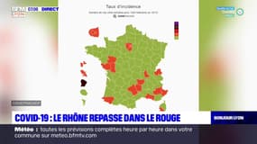 Covid-19: le Rhône repasse dans le rouge avec un taux d'incidence légèrement en hausse