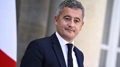 Le ministre de la Justice, Gérald Darmanin, à la sortie de l'Elysée, le 14 octobre 2025 à Paris