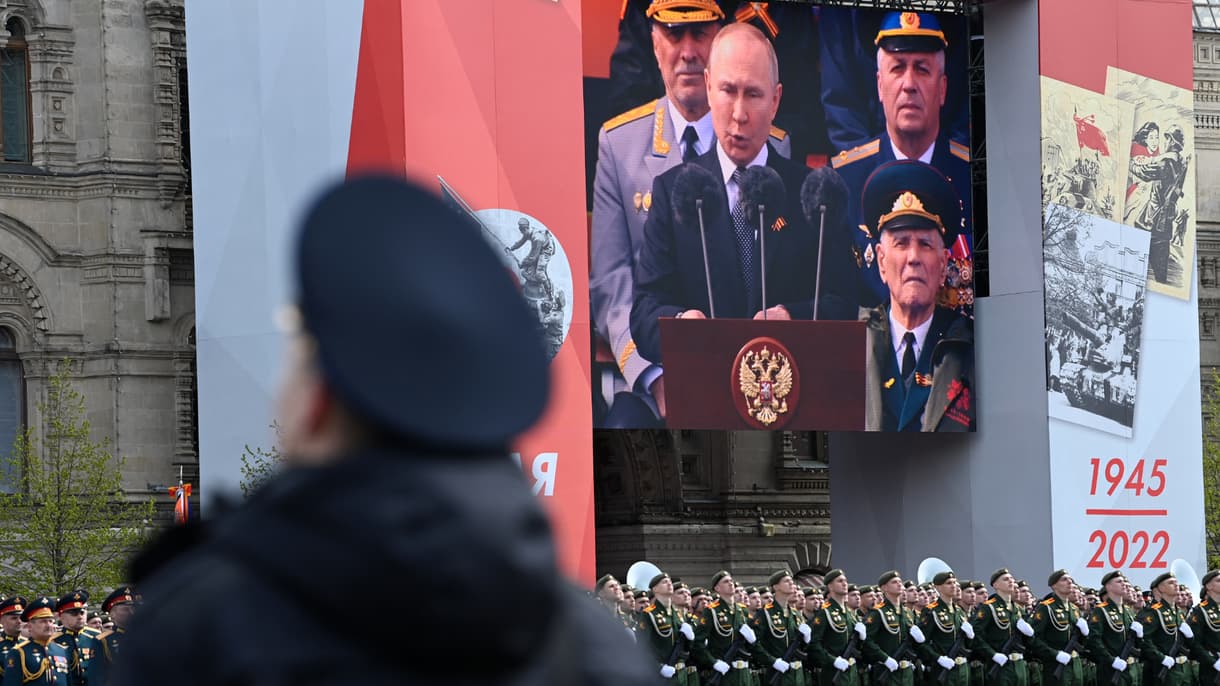 Le discours de Poutine le 9 mai dernier, lors des célébrations du "Jour de la victoire" de l'URSS contre l'Allemagne nazie sur la Place rouge. 