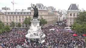 La manifestation anti-RN place de la République à Paris, le 15 juin 2024.