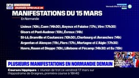 Retraites: plusieurs manifestations en Normandie mardi