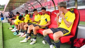 Les joueurs de Las Palmas avant un match face à Gérone, le 3 septembre 2023.