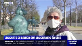 20 statues (géantes) du Chat de Phillipe Geluck trônent sur les Champs-Élysées