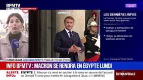Emmanuel Macron sera en Égypte ce lundi en soutien à la mise en œuvre de l'accord de Donald Trump pour mettre fin à la guerre à Gaza