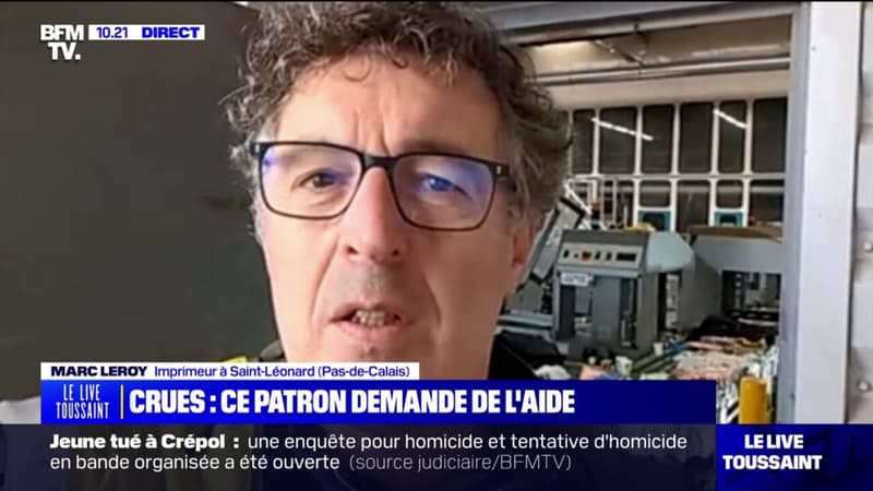 Marc Leroy, imprimeur à Saint-Léonard (Pas-de-Calais): Les dommages sont estimés à plus de 10 millions d'euros (...) tout est détruit