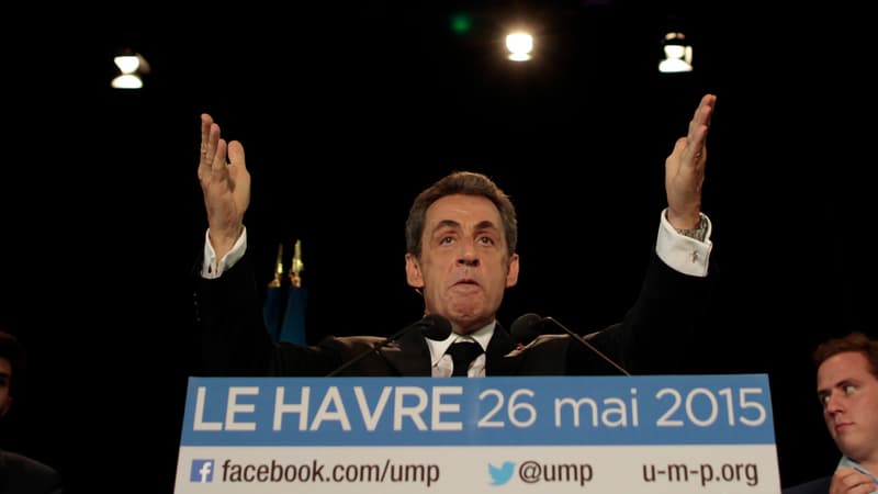 Nicolas Sarkozy en meeting au Havre, le 26 mai 2015