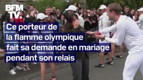 Ce porteur de la flamme olympique demande sa compagne en mariage pendant son relais