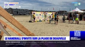 Normandie: le handball s'invite sur la plage de Deauville 