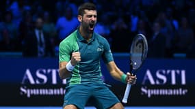 Novak Djokovic au Masters, le 19 novembre 2023 à Turin