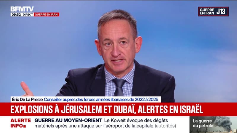 Guerre au Moyen-Orient: "Le Hezbollah est asséché par ses canaux habituels", selon Eric de Lapresle, conseiller auprès des forces armées libanaises de 2022 à 2025