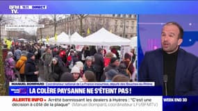 Rassemblement des agriculteurs à Paris :"J'étais sur place pour apporter mon soutien" affirme Manuel Bompard (LFI)