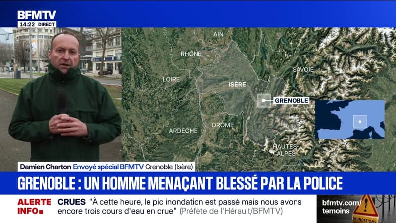 La police tire sur un homme menaçant armé d'un couteau à Grenoble, le suspect blessé