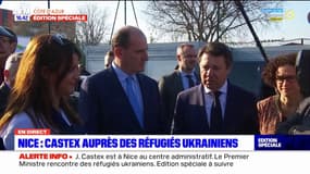 Nice: Jean Castex visite le boulodrome transformé en centre d'hébergement temporaire pour les réfugiés ukrainiens