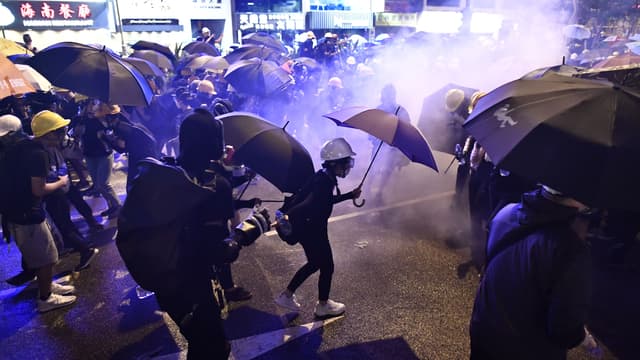 Une manifestation à Hong Kong