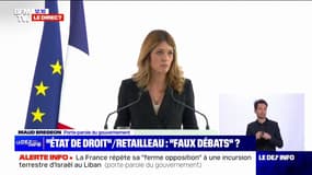 "Le Premier ministre a rappelé son attachement intangible à l'État de droit", affirme Maud Bregeon (porte-parole du gouvernement)