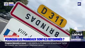 Rhône: pourquoi les panneaux de certaines communes sont retournés