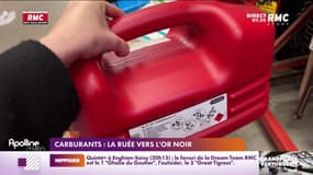 Carburant: la crainte d'une pénurie inquiète des automobilistes qui remplissent des jerricans