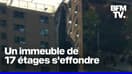  À New York, les images d'un immeuble de 17 étages après s'être partiellement effondré 