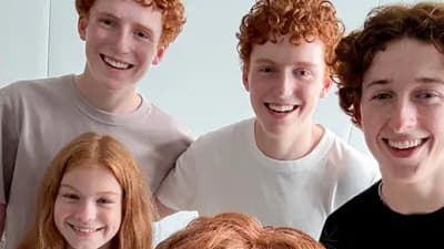 La fratrie Weasley dans la série "Harry Potter" de HBO.