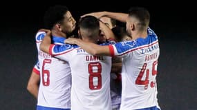 Les joueurs du club de football de Bahia, à Salvador (Brésil) le 26 mai 2021