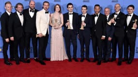 Le casting de "La La Land" lors de la cérémonie des Golden Globes