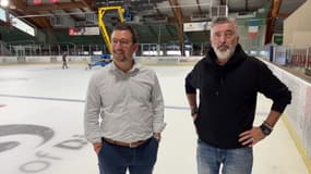 Le maire de Briançon Arnaud Murgia et le président des Diables Rouges Pascal Courty.