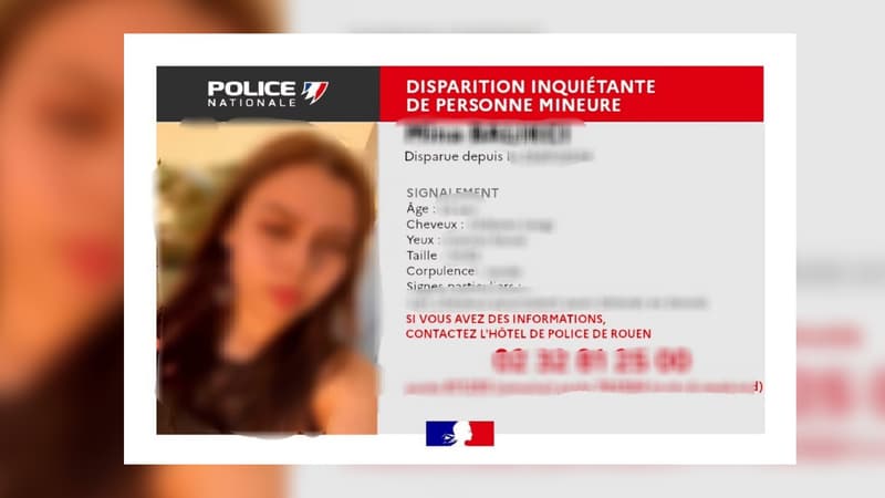 La police nationale de la Seine-Maritime a lancé ce mardi 6 août un appel à témoins, la jeune fille a été retrouvée.