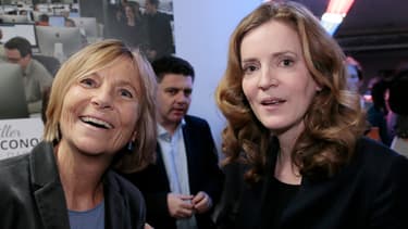 Nathalie Kosciusko-Morizet, ici avec la co-présidente du MoDem Marielle de Sarnez, a trouvé un accord avec le MoDem et l'UDI.