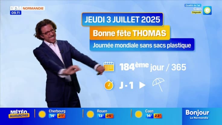 "J-1 avant les vacances !" - La météo de Colas du jeudi 3 juillet 2025