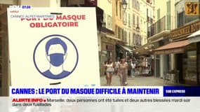 Cannes: le port du masque difficile à maintenir