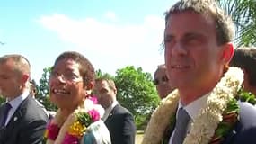 Manuel Valls en déplacement à Mayotte, ce samedi.
