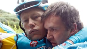 Alexandre Vinokourov lors de son abandon dans la 9e Ã©tape