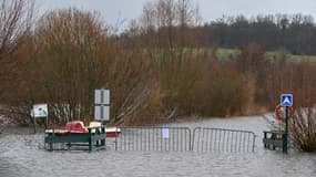 Inondations à Brimeux (Pas-de-Calais), le 8 février 2024