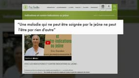 Capture d'écran du site d'Eric Gaudon