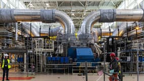 Les turbines du réacteur de troisième génération EPR, le 14 juin 2022 à Flamanville, dans la Manche