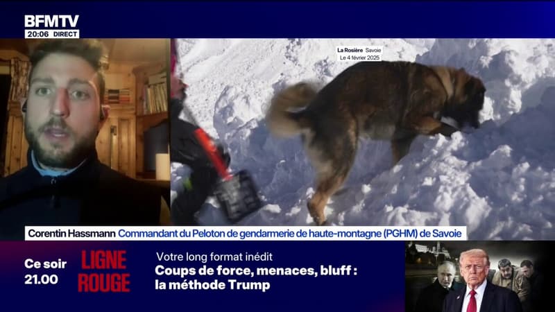 Avalanches: "C'est regrettable d'arriver à un tel bilan", explique Corentin Hassmann, commandant du Peloton de gendarmerie de haute-montagne de Savoie