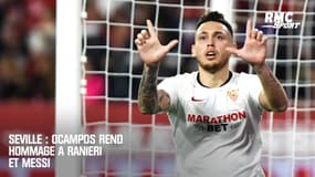 Séville : Ocampos rend hommage à Messi et Ranieri