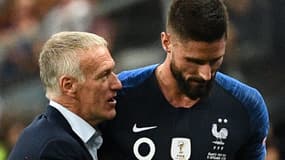 Olivier Giroud et Didier Deschamps