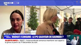 Chloé Ridel (porte-parole du PS): "S'il y a 49.3 déposé par Michel Barnier (…) nous déposerons une motion de censure et nous la voterons"