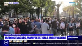 Aubervilliers: les jardins évacués, la mobilisation se poursuit devant la mairie