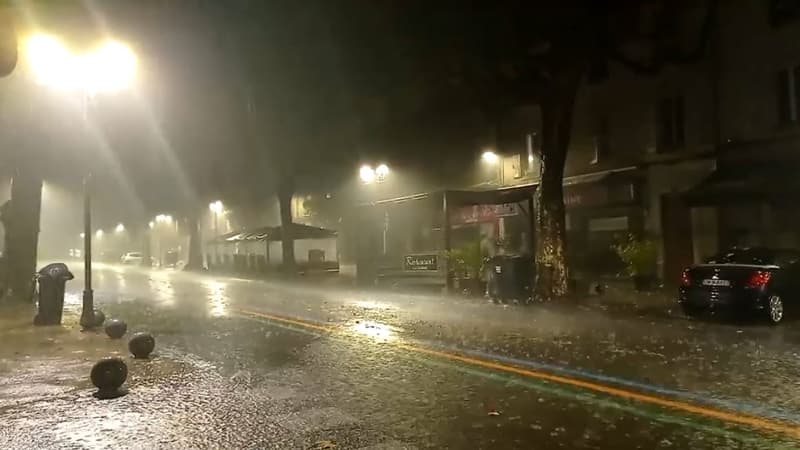 D'importantes pluies se sont abattues sur Alès, dans la nuit de samedi à dimanche 26 septembre 2021