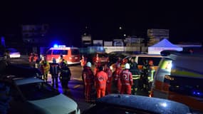 Les secours sur le lieu de l'accident